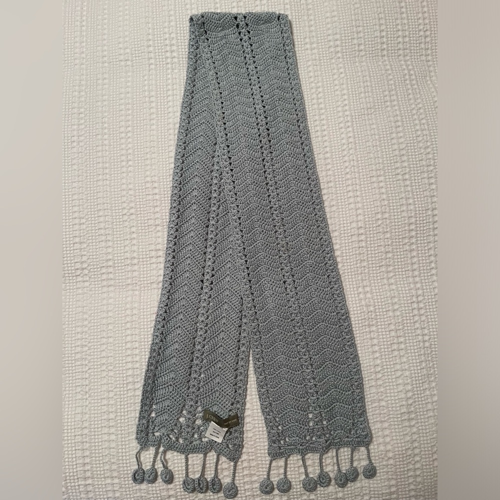 J.Crew Women’s Vintage Crochet 100% Cotton Scarf Y2K